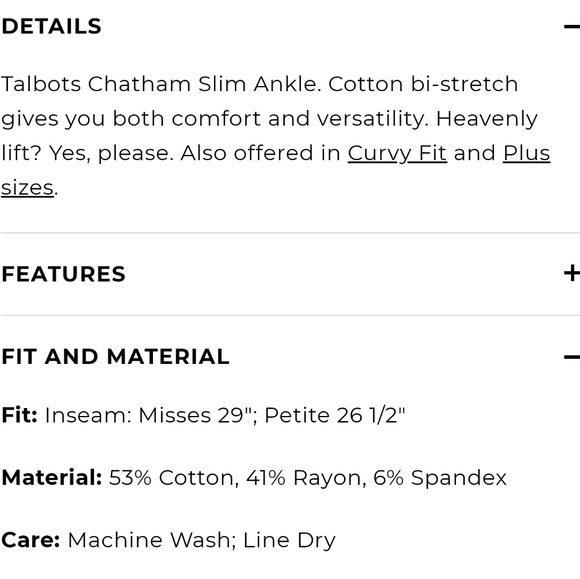 Talbots Chatham Ankle Pant Talbots Dress Pants - Picture 5 of 8